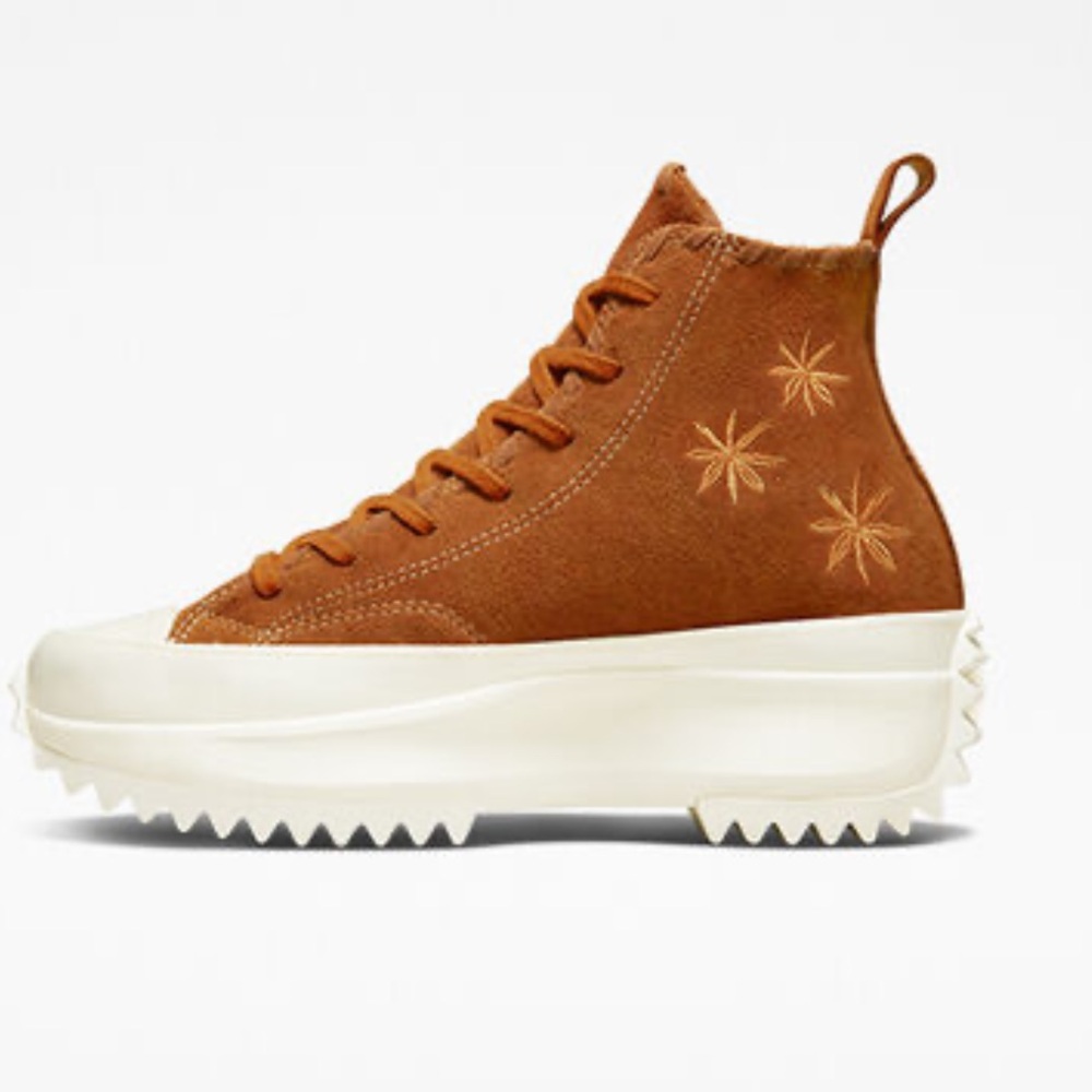 New CONVERSE HI HI Chucks Run Star Hike Amber Platform High Top Sneakers 6.5 - Picture 4 of 14